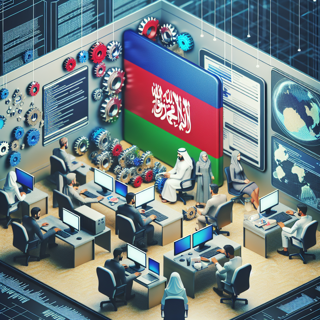 Группа IT-специалистов занимается проектом по созданию и сопровождению сайта в офисной среде с компьютерами и технологическим оборудованием вокруг.
