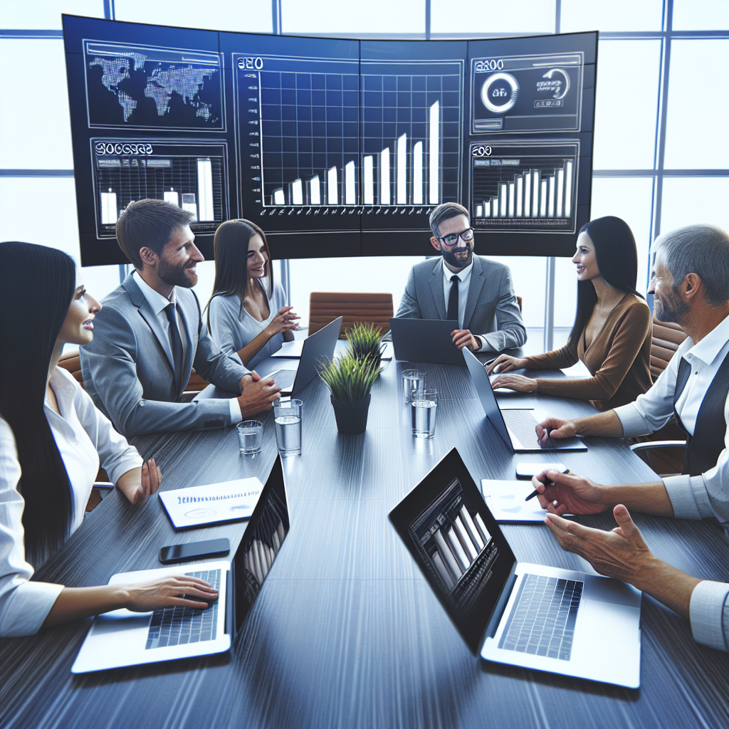 Grup de profesionisti care discuta o strategie de succes pentru <a href=