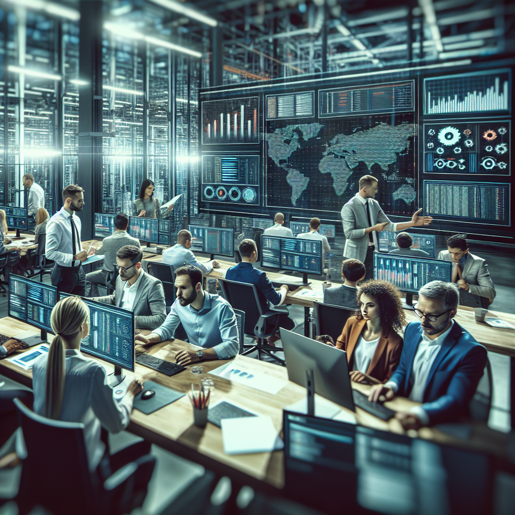 Современный офис IT-компании, где специалисты работают над <a href=