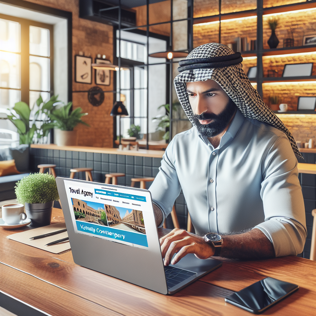 Persoana care lucreaza pe un laptop intr-un birou confortabil, citind cu atentie si analizand site-ul unei <a href=