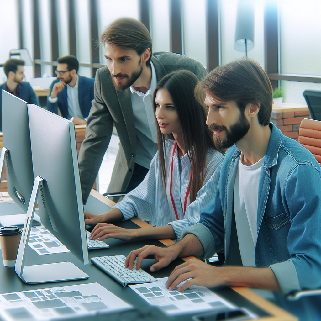 Imaginea unei echipe de IT profesionisti de <a href=