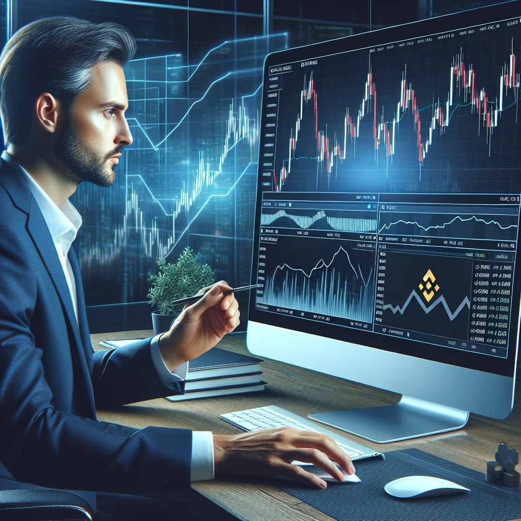 Imaginea reprezinta un trader de succes, lucrand cu un <a href=