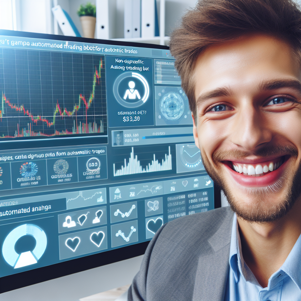 Счастливый трейдер использует торгового робота на платформе <a href=