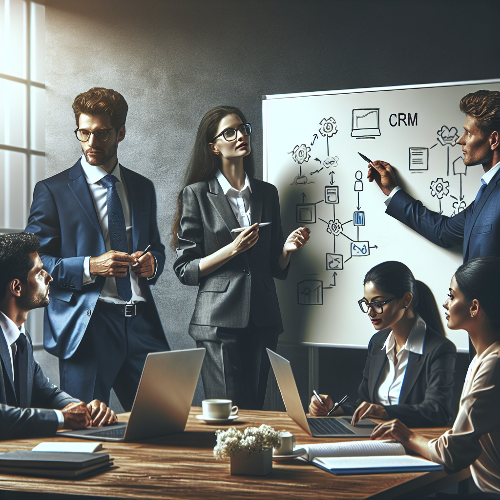 Изображение команды профессионалов, работающих над внедрением <a href=