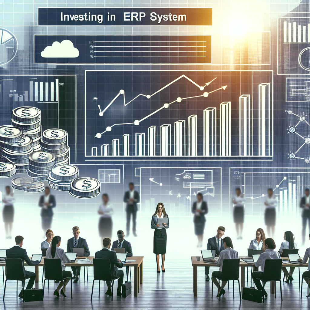 Imagine care ilustreaza conceptul de investitie intr-un sistem ERP, cu un <a href=