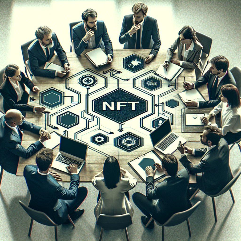 Grup de persoane europene discutand despre tehnologii <a href=
