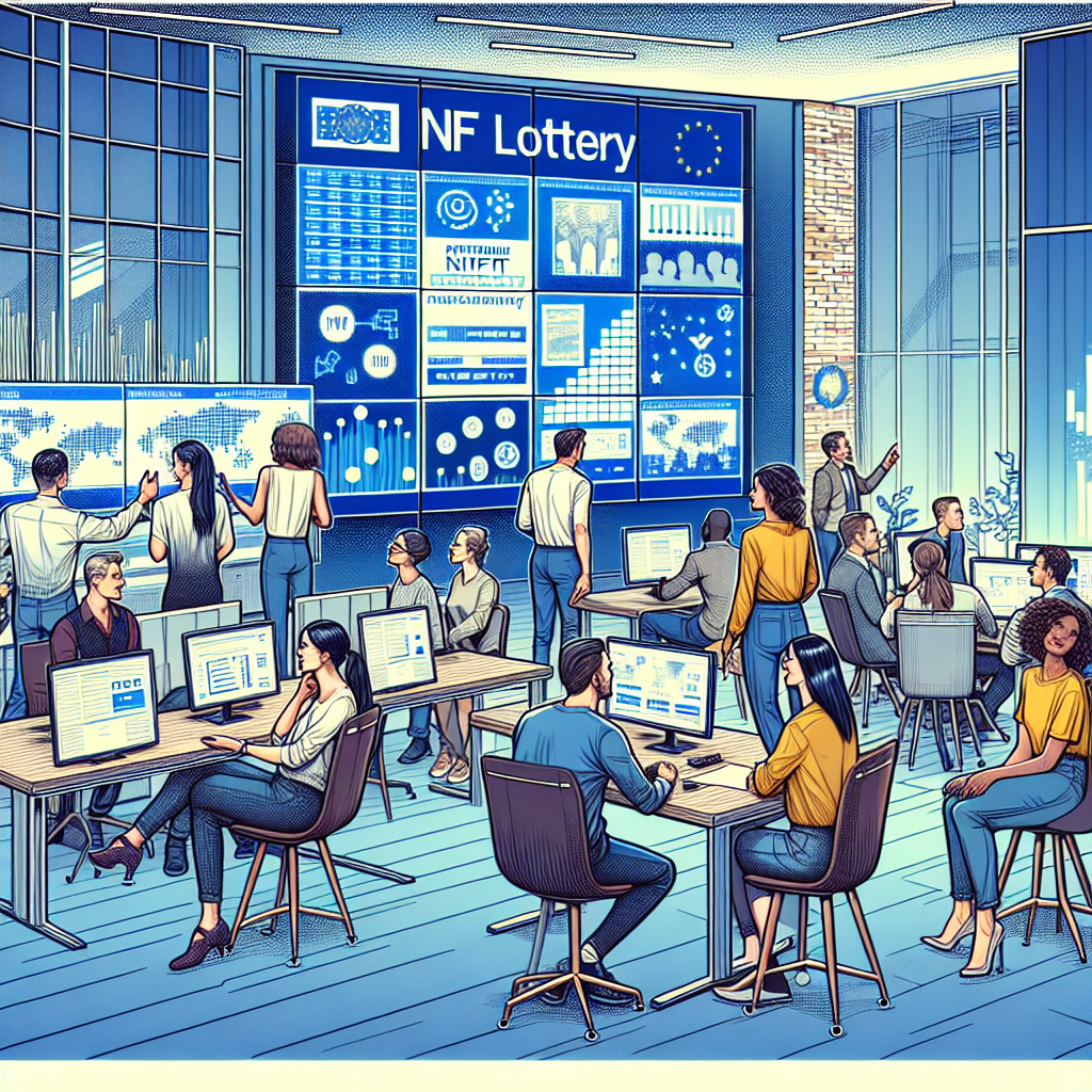 Grup de europeni discutand despre participarea la loteria <a href=
