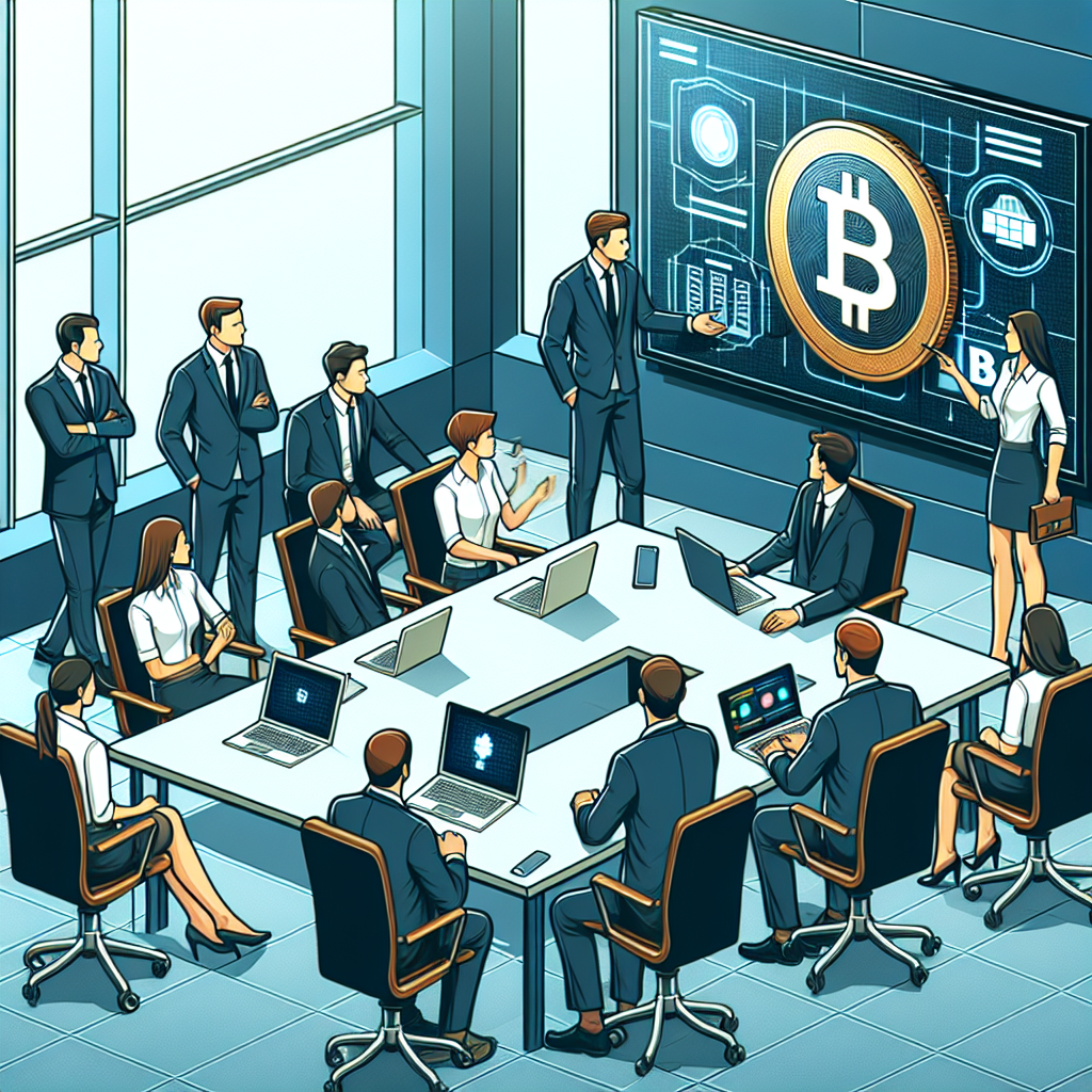 Imagine care arata un grup de oameni europeni discutand despre dezvoltarea unui site pentru un cazinou crypto, intr-un birou, ceea ce sugereaza o intalnire reala.
