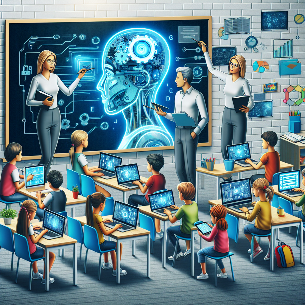 Imagine cu studenti si profesori europeni folosind dispozitive tehnologice pentru invatare, subliniind transformarea educatiei prin <a href=