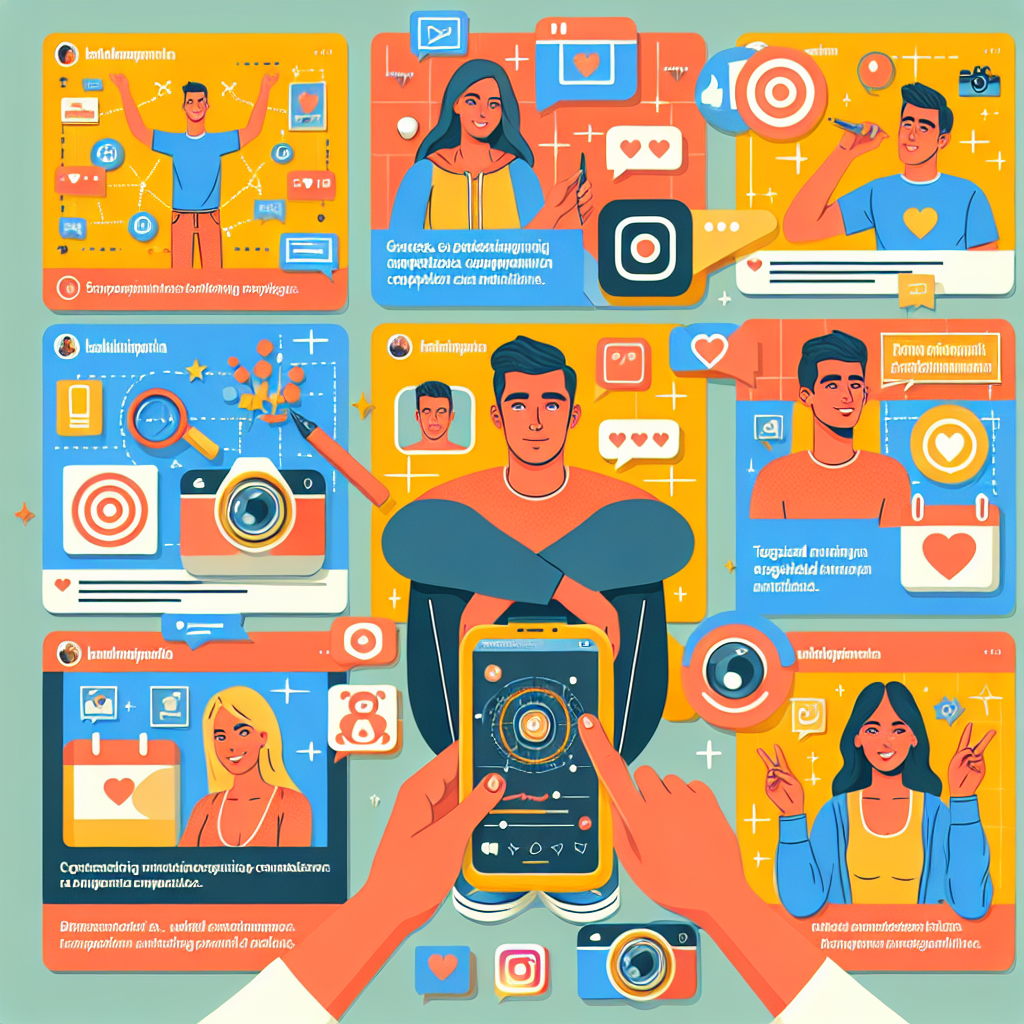 Imagine cu exemple reusite de promovare pe Instagram, incluzand postari cu concursuri, bloggeri si reclame targetate. Toate persoanele din imagini <a href=