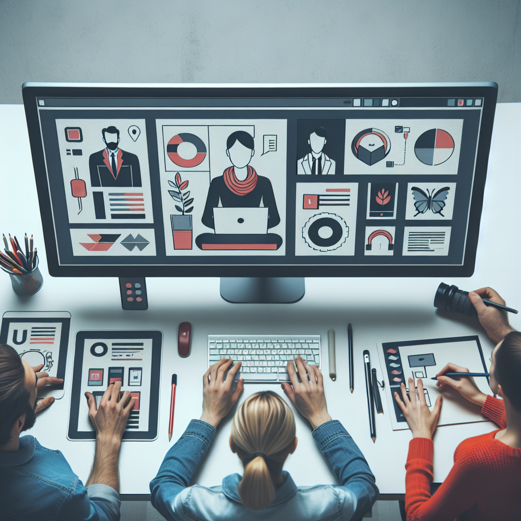 Imagine care arata procesul de creare a unui banner adaptabil pentru un <a href=
