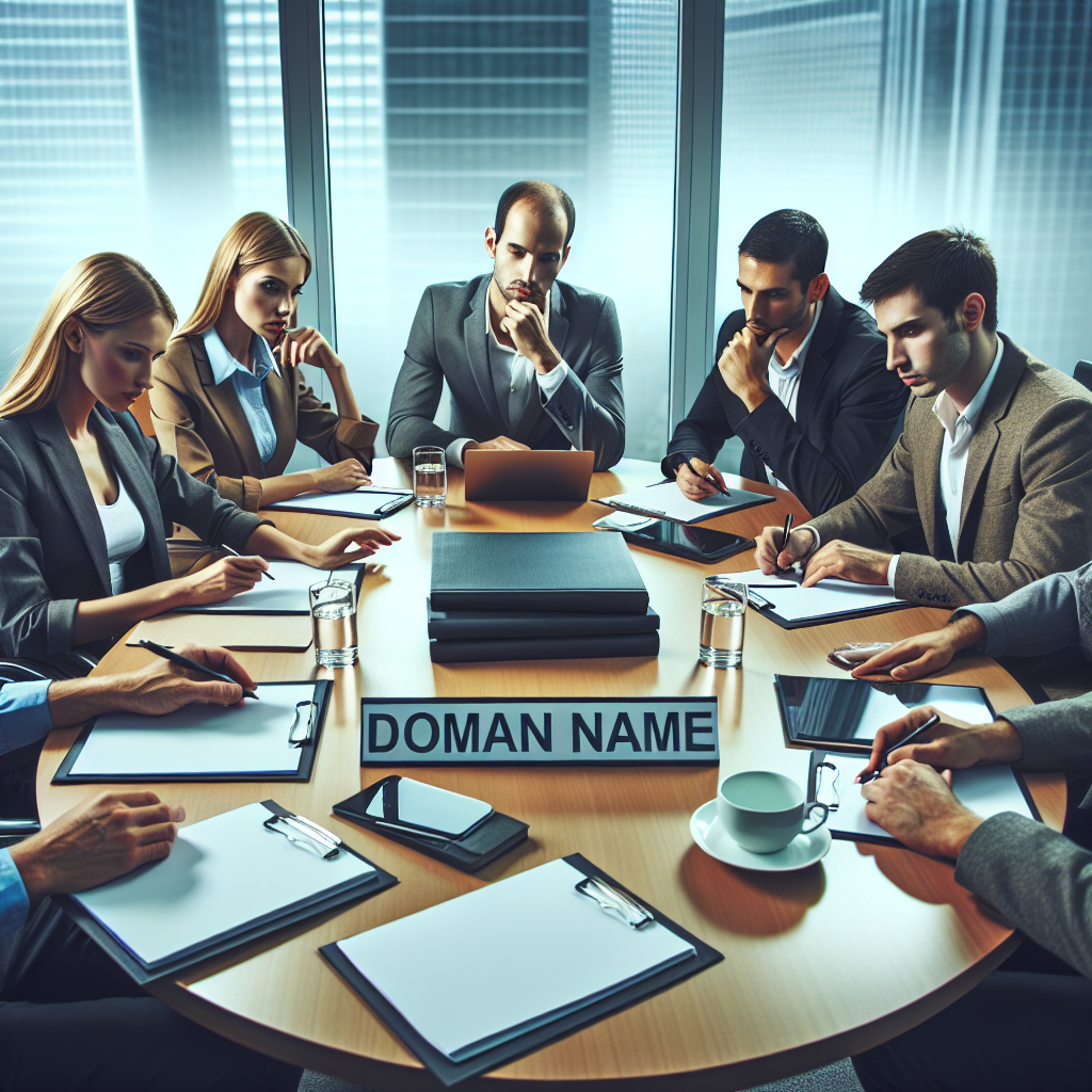 O imagine care arata un grup de oameni discutand despre optiunile de alegere a unui domeniu la o masa rotunda.