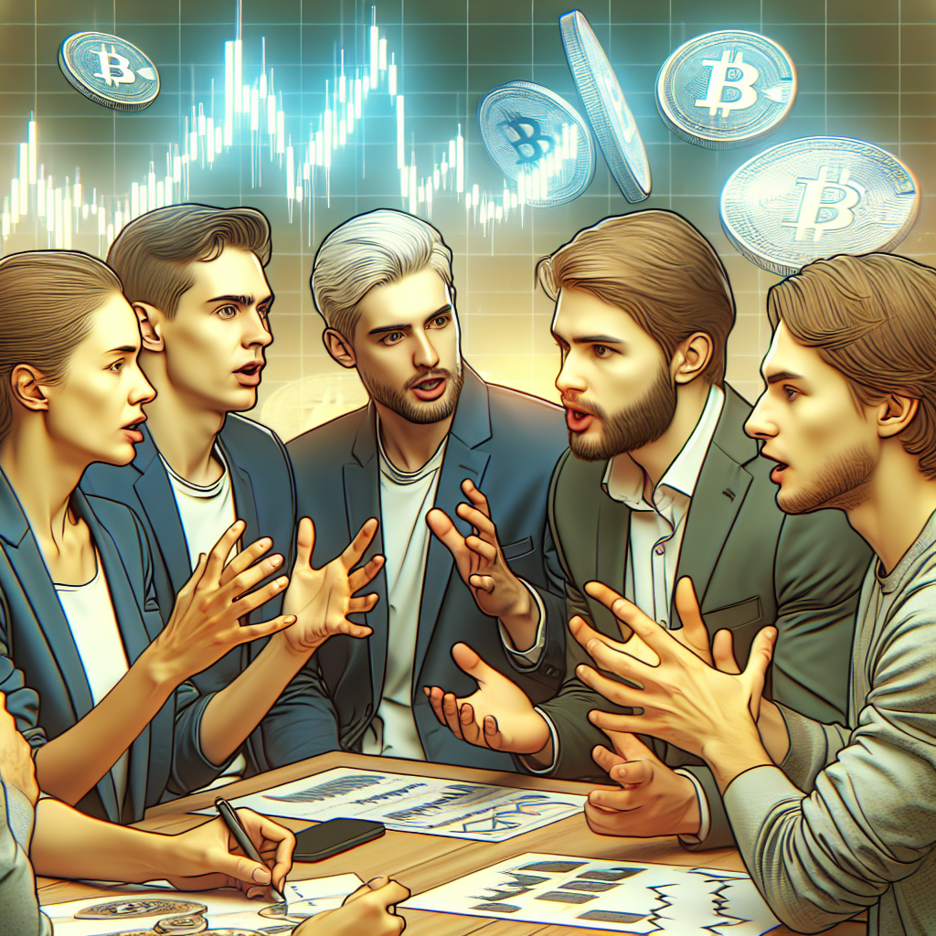 Imagine cu tineri discutand metode de tranzactionare a criptomonedelor, evidentiind entuziasmul si interactiunea dintre ei, ca si cum <a href=