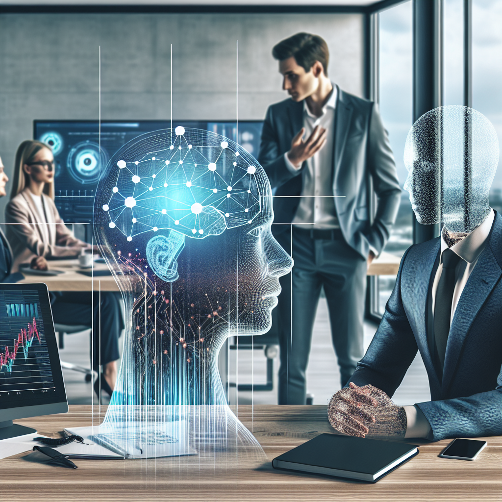 O imagine cu oameni de tip european discutand despre aplicarea retelelor neuronale in afaceri. Fundalul este un birou modern, unde se desfasoara activitati intense legate de un proiect, iar pe ecranul computerului se observa grafice cu cresterea profitului dupa <a href=