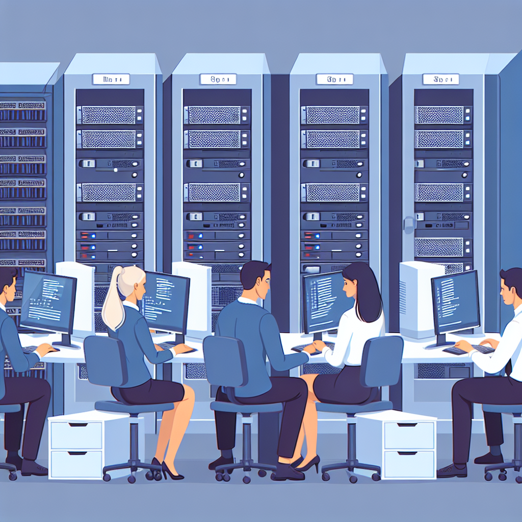 Imaginea unei camere de server moderne, cu servere contemporane si <a href=