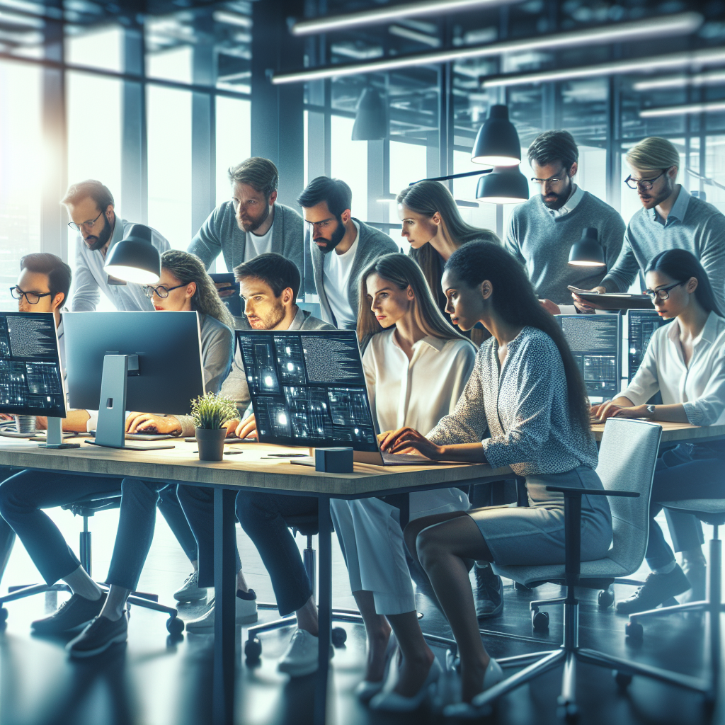 Команда IT-специалистов работает над настройкой сервиса <a href=